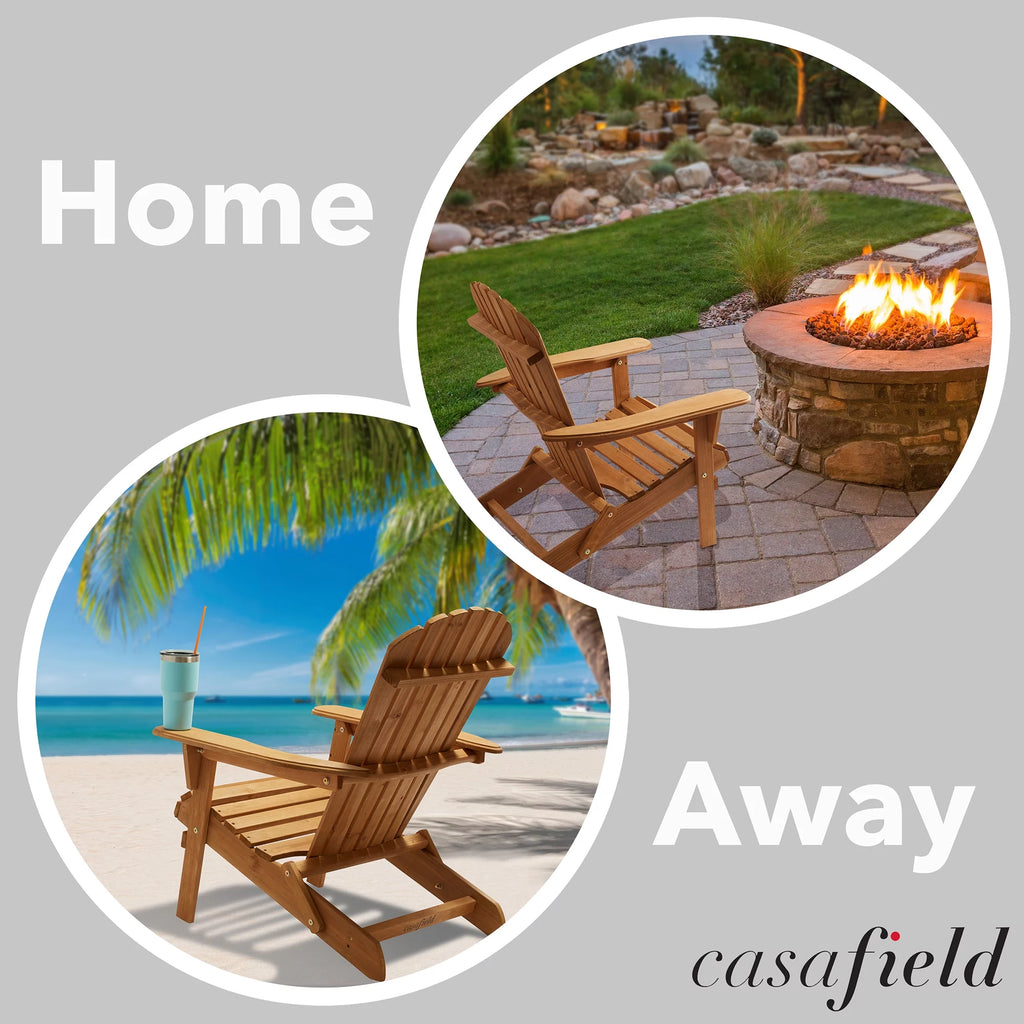 Set of 4 Cedar Wood Folding Adirondack Chairs M855