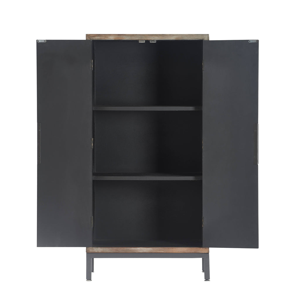 Gray Tall Storage Cabinet C619