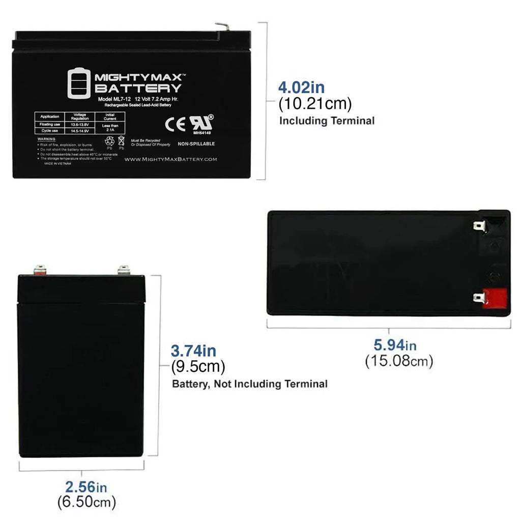 12V 7.2AH SLA Battery Z41306