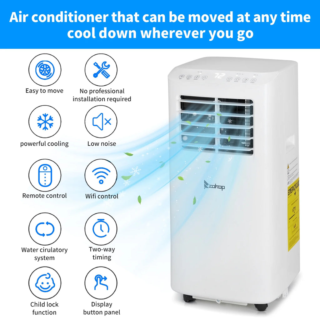 5100 BTU Portable Air Conditioner Dehumidifier Fan with Remote Control R3950
