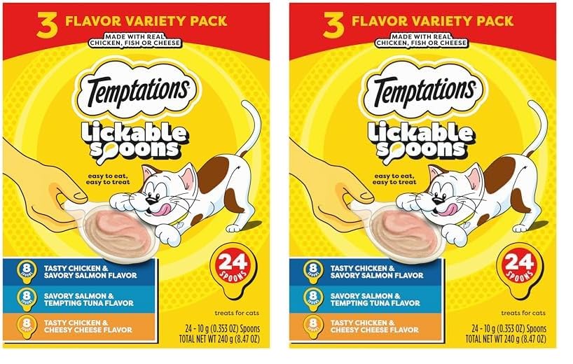 48 Spoons Variety Pack Lickable Wet Cat Treats P12290