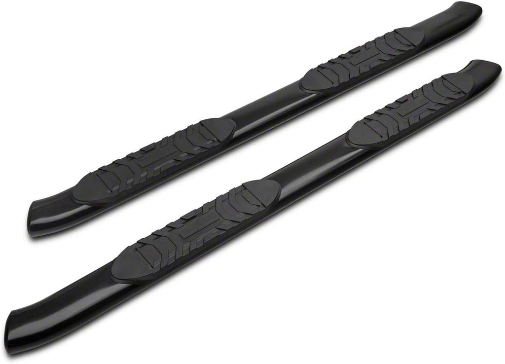 Black 5-Inch Oval Bent End Side Step Bars Y98588