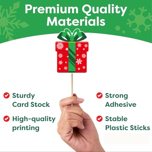Christmas Photo Booth Props Party Decorations with Photo Frame Y48020