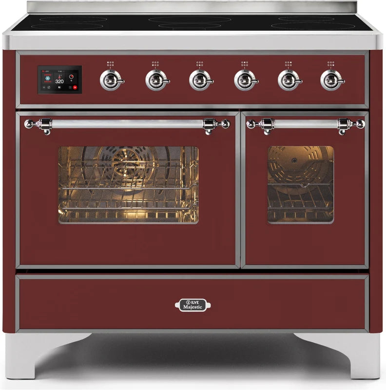 Burgundy Induction Range with Electric Oven D20143