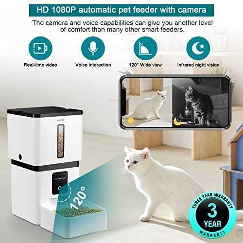 Automatic Dog Feeder with Camera 8L Smart Cat Food Dispenser Q94771