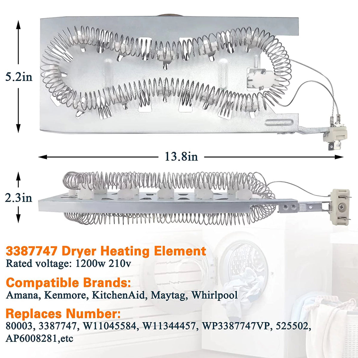 Dryer Heating Element with Thermal Fuse Kit Q9504