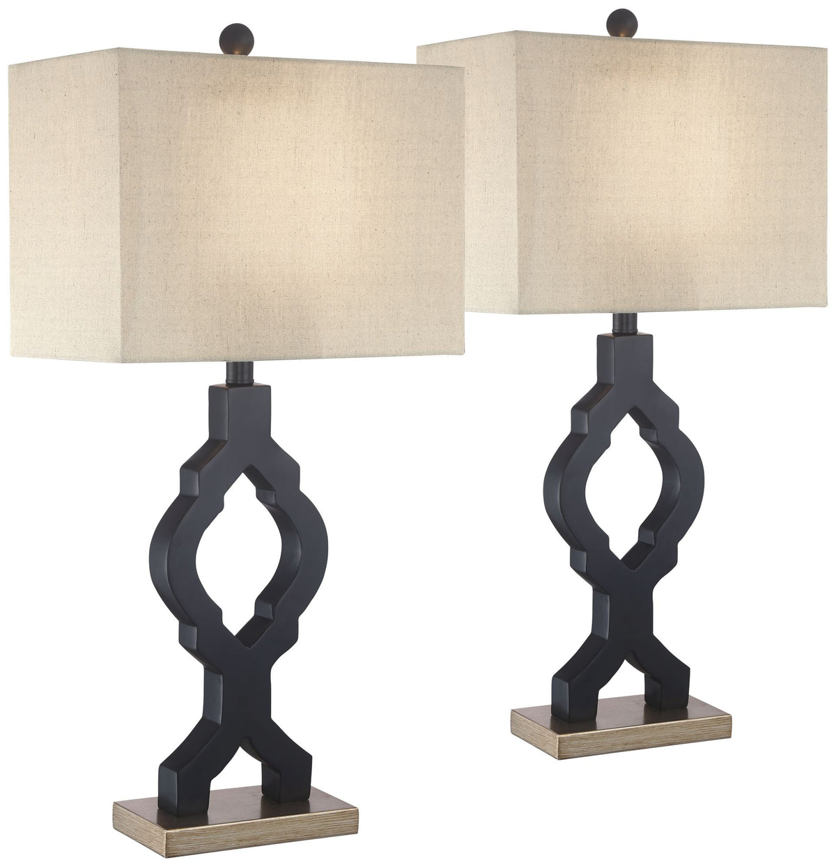 Set of 2 Black Table Lamps C248758