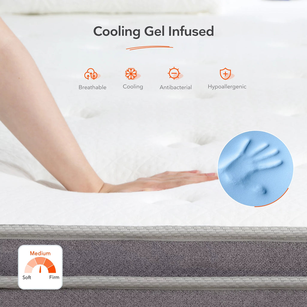 12 inch Gel Memory Foam Hybrid Queen Mattress T13029