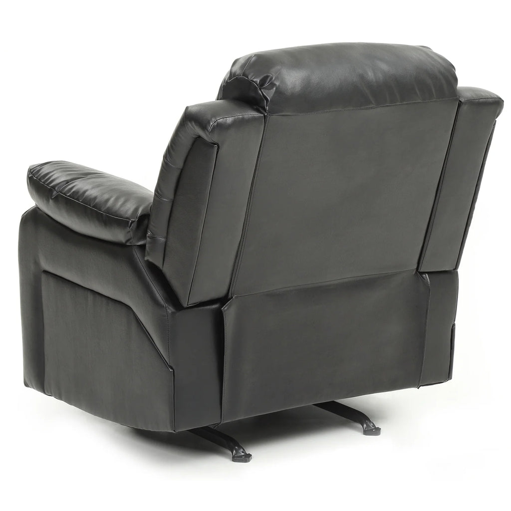 Black Faux Leather Reclining Chair W205297