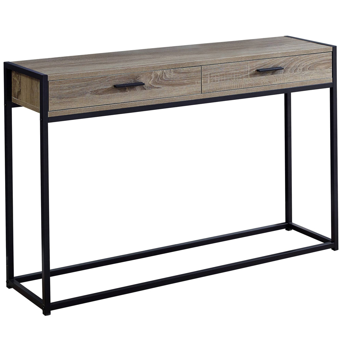 48"L Dark Taupe Black Accent Table R181