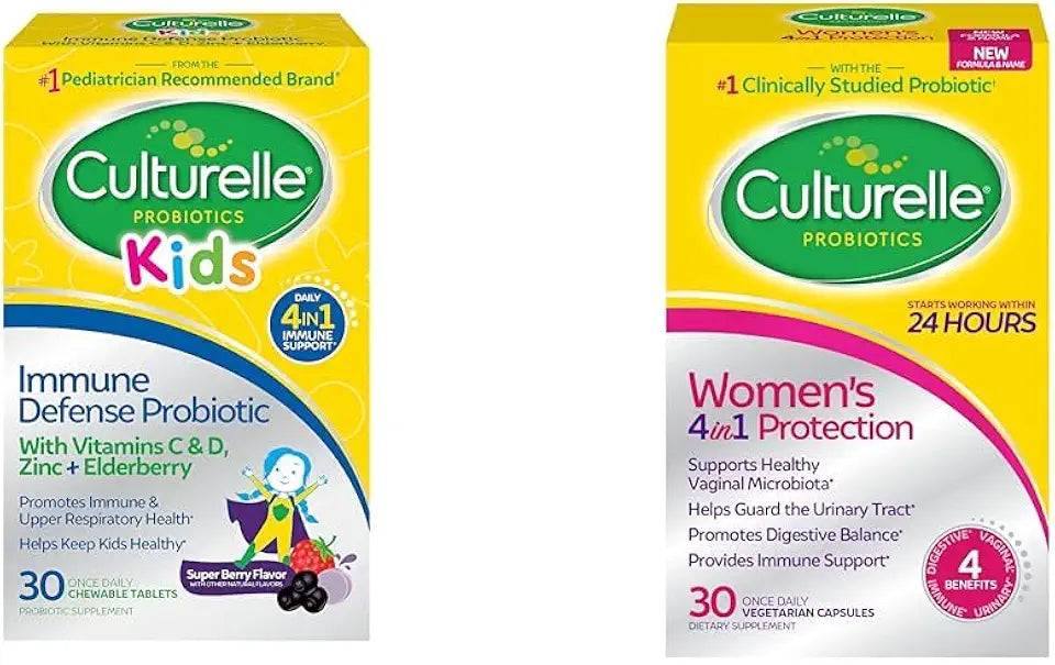 Probiotic with Vitamin C, Vitamin D and Zinc + Elderberry, 4-in-1 Daily Probiotic Supplements H528