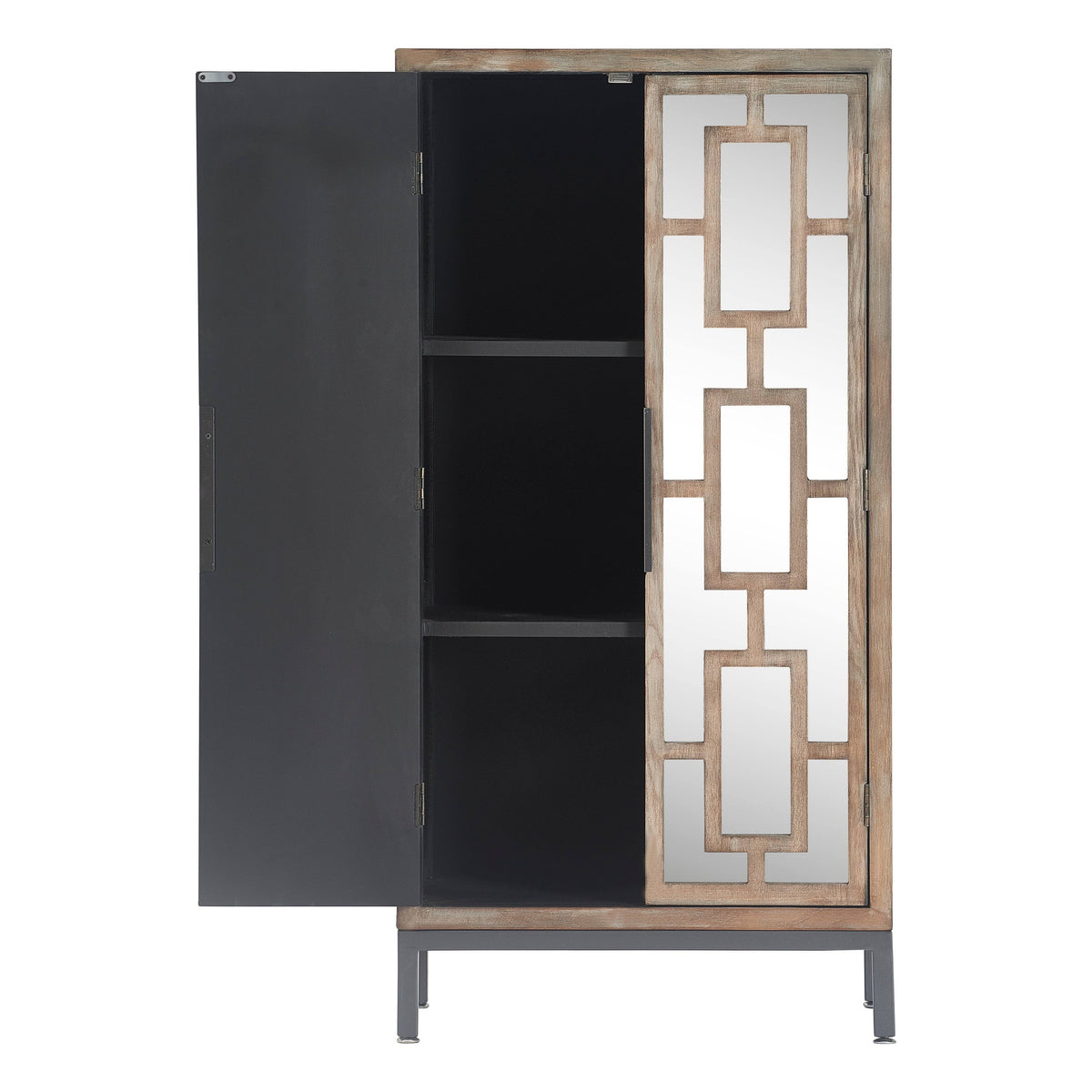 Gray Tall Storage Cabinet C619
