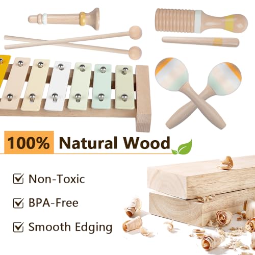 Wooden Percussion Instruments Set with Xylophone S5123