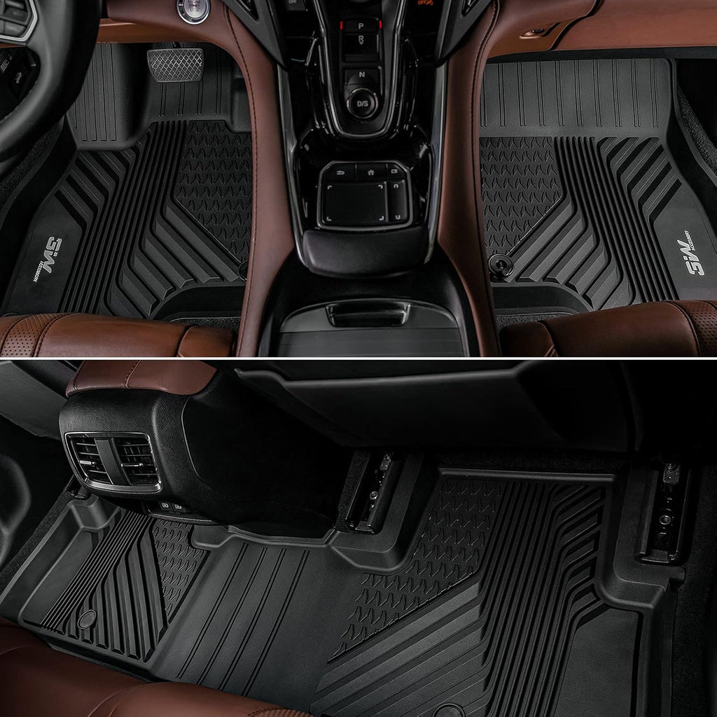 Black TPE All Weather Floor Mats Full Set F2347