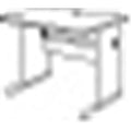 Desk - 36 W x 26.87 D x 29.87 H in. - Melamine - Hansen Cherry & Galaxy E754415