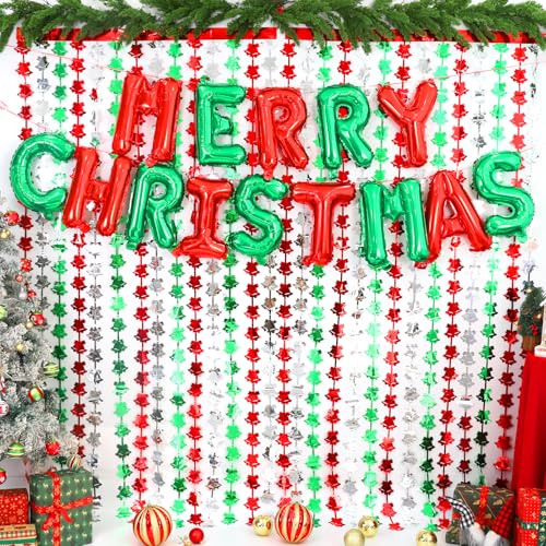 Christmas Foil Fringe Curtains with Balloons G761616