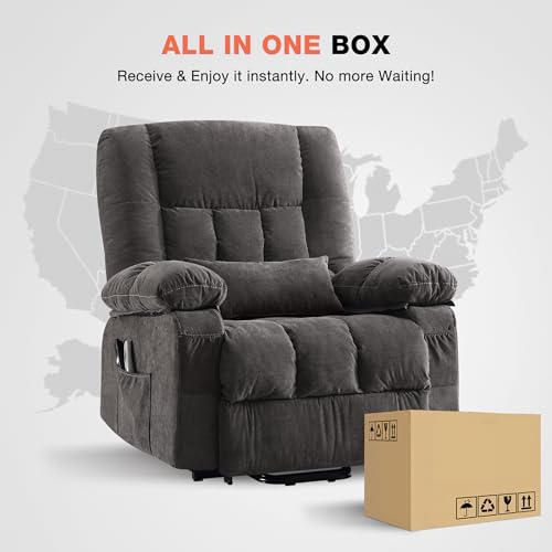 Power Lift Recliner Chair with Vibration Massage and Lumbar Heating G85696