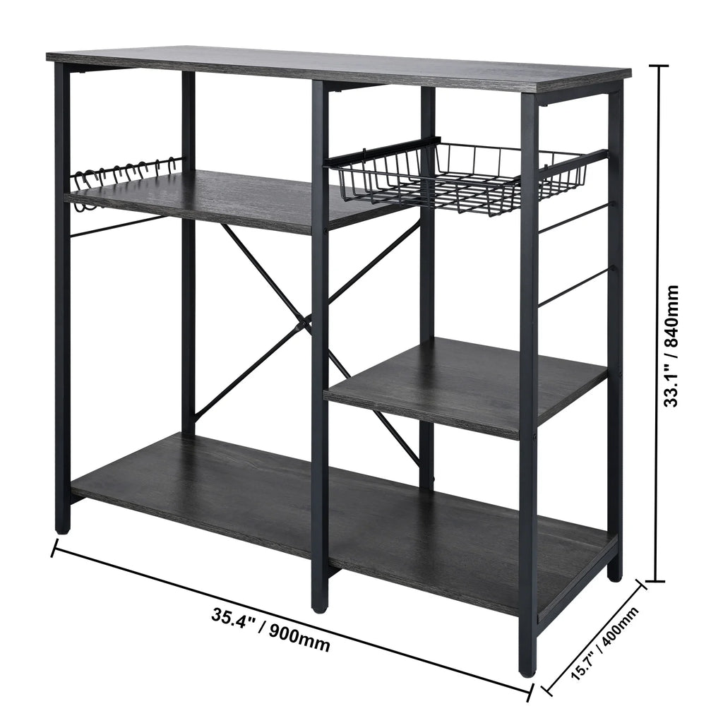 5-Tier Kitchen Bakers Rack with Cabinet S833942