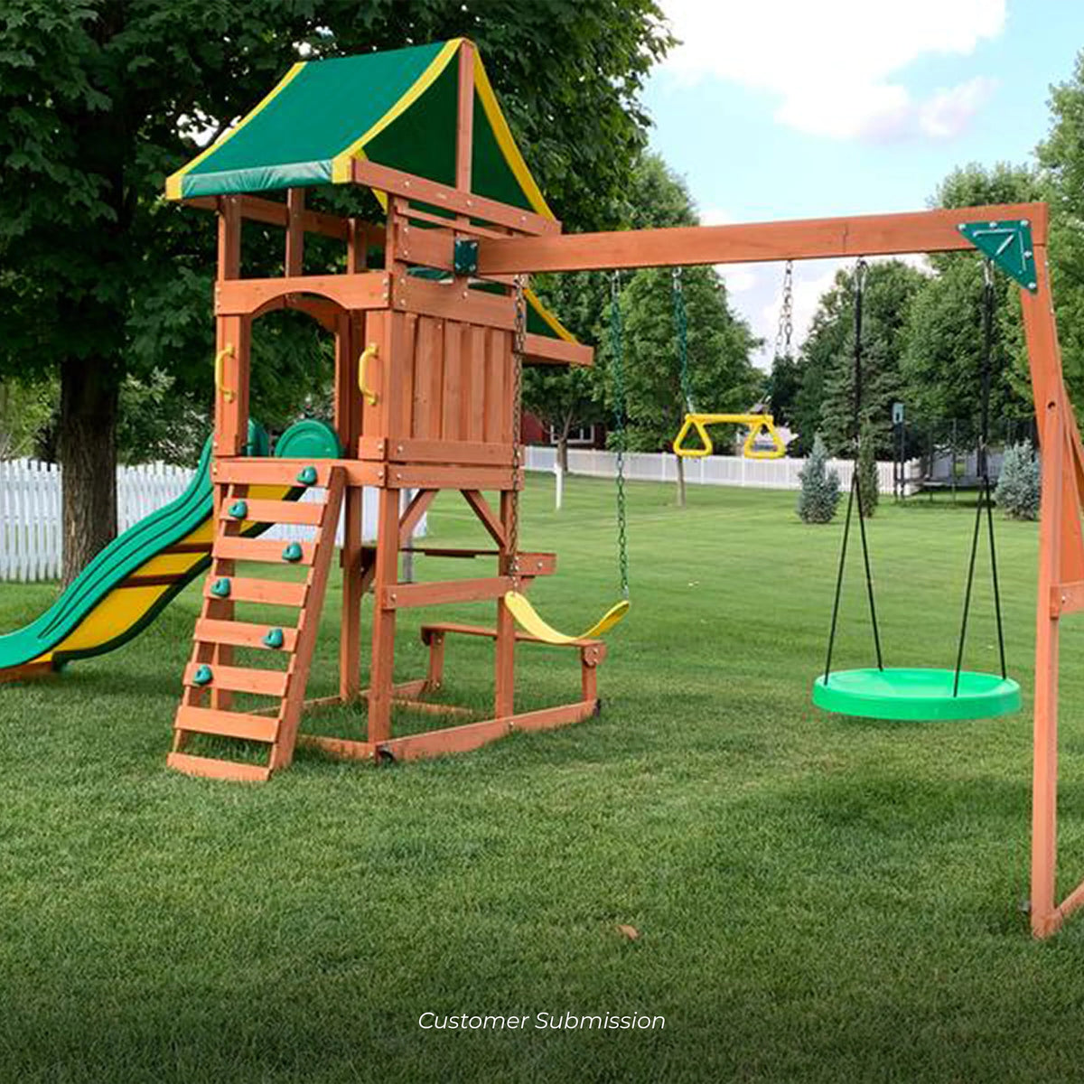 Cedar Wooden Swing Set L8665