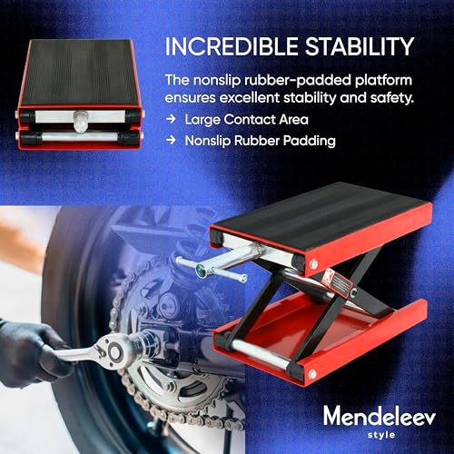 1100lb Motorcycle Scissor Lift Jack with Wide Deck E79096