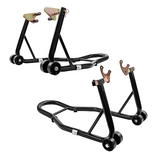 850lbs Motorcycle Stand Lift Front Rear Combo Black R281413