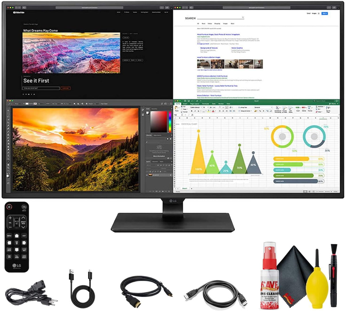 43.5-Inch 4K UHD IPS Monitor with USB Type-C Y1527