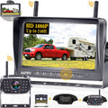 Wireless HD 1080P 7'' Split Screen DVR Backup Camera 4 Channel Infrared Night Vision B5148
