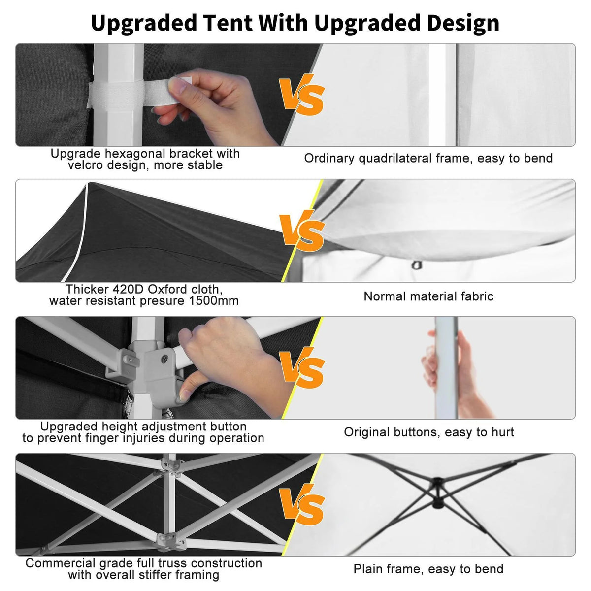 10'x30' Pop Up Canopy with 8 Removable Sidewalls, Black K53042
