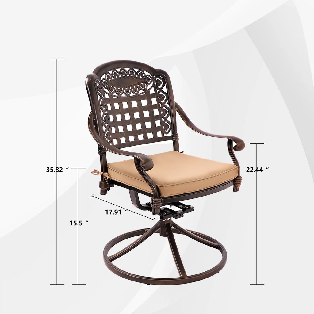 9-Piece Cast Aluminum Outdoor Furniture Dining Set D70895