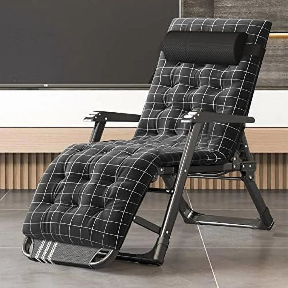 Folding Chair with Adjustable Backrest and Removable Cushion P773