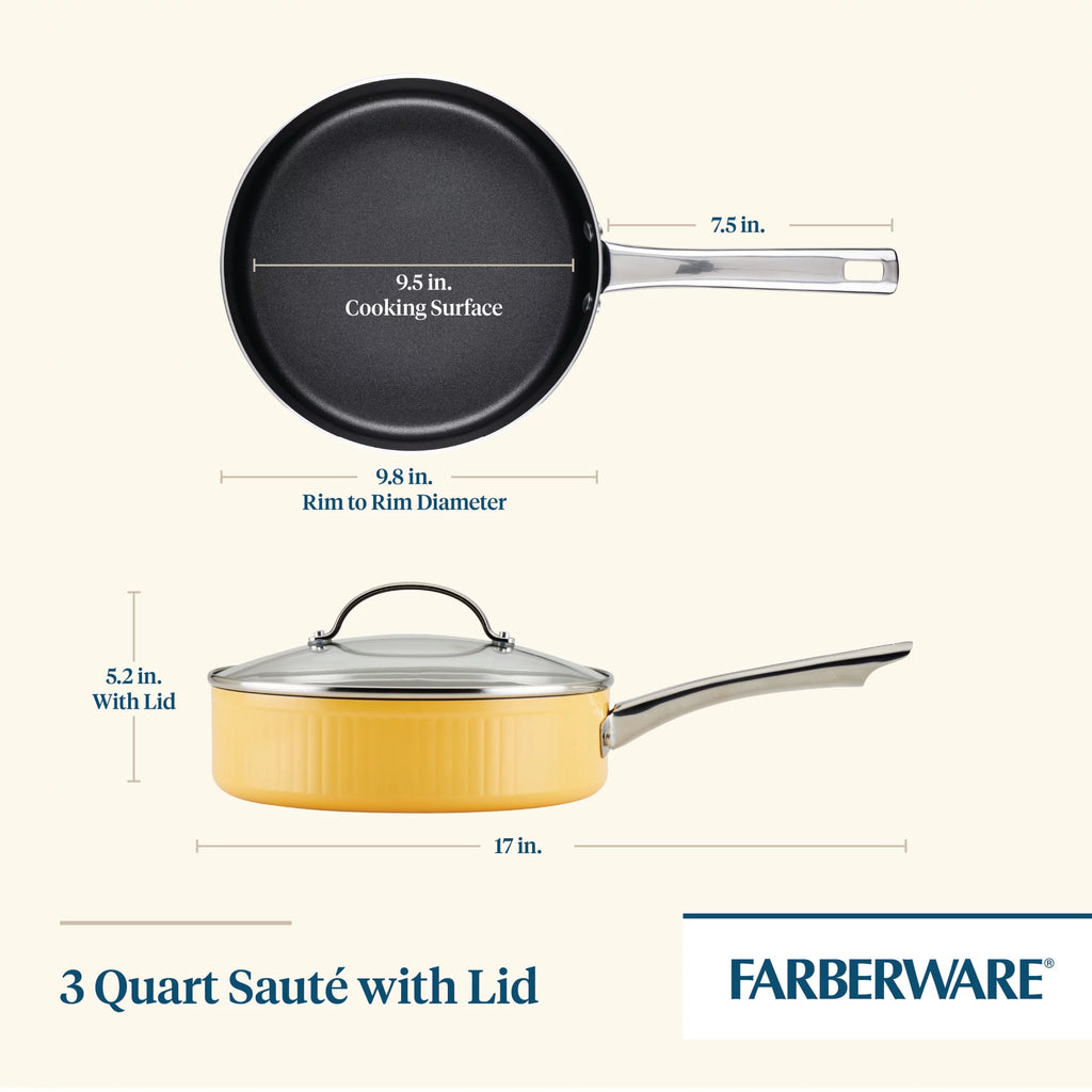 Nonstick Cookware Saute Pan with Lid I108116