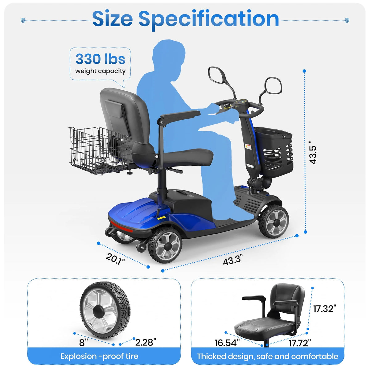 4 Wheel Foldable Mobility Scooter W875599