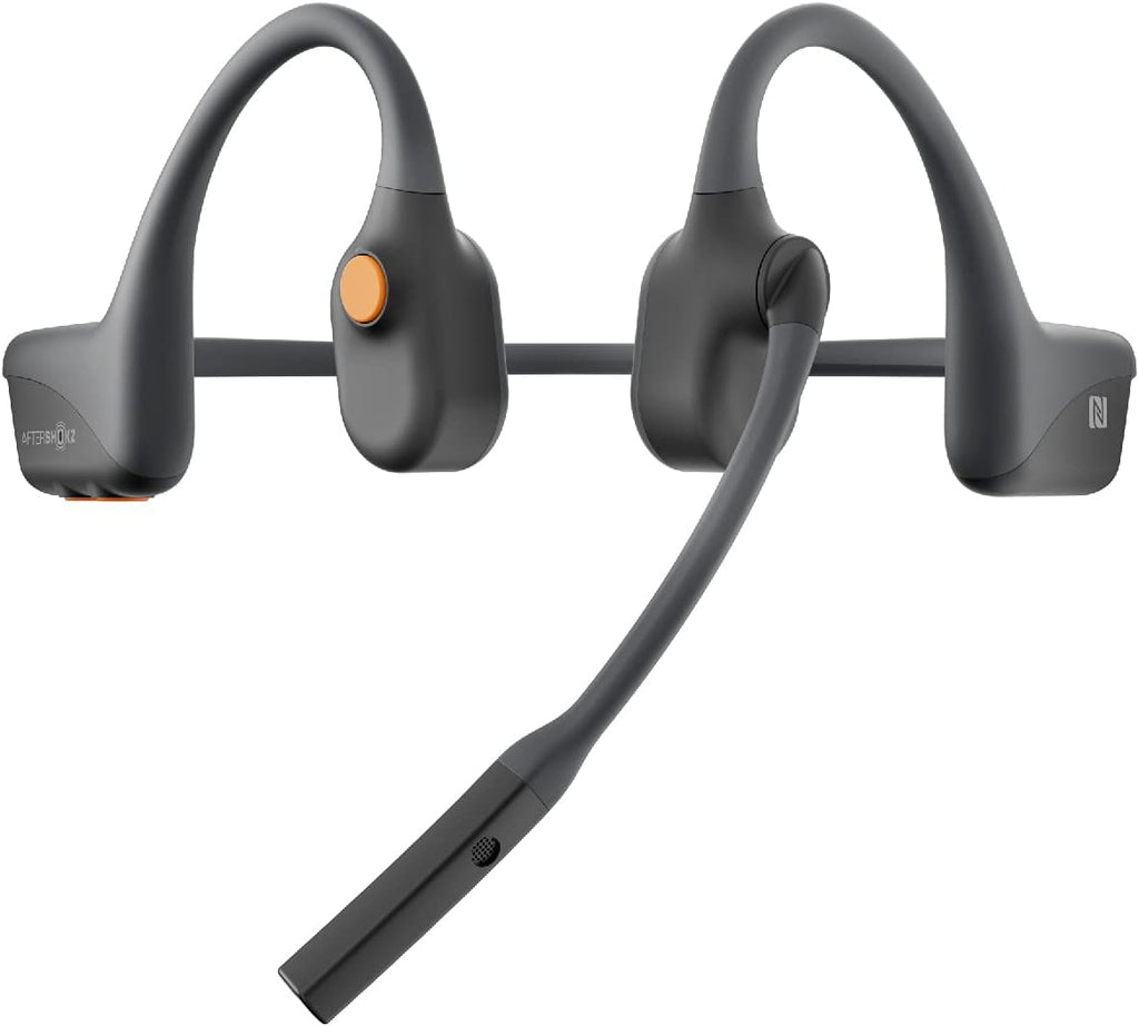 Black Bone Conduction Bluetooth Headset with Boom Microphone V46027