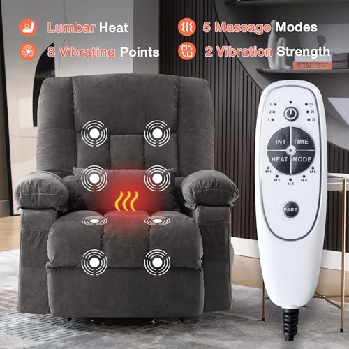 Power Lift Recliner Chair with Vibration Massage and Lumbar Heating G85696