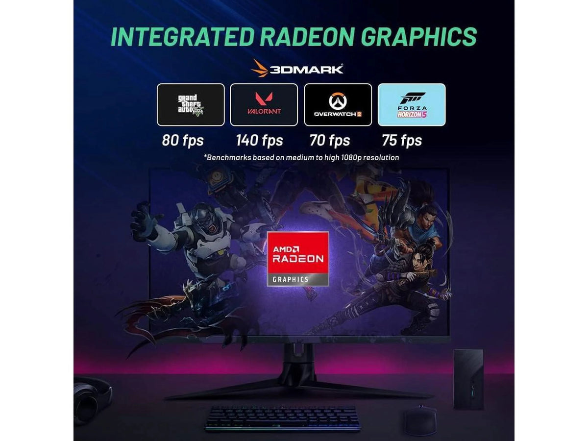 Mini Gaming PC AMD Ryzen 5 5600G 16GB RAM 1TB SSD P3076