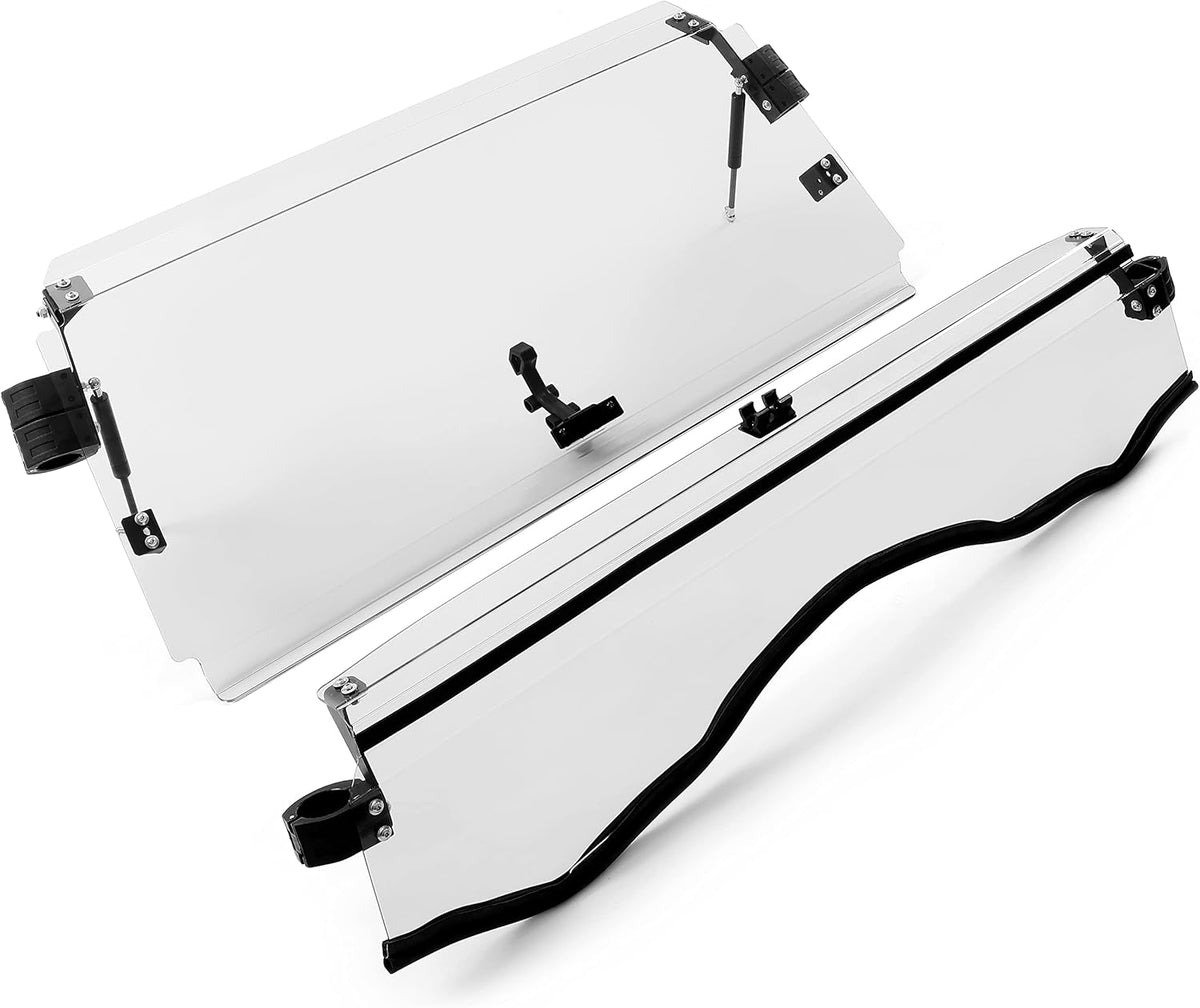 Clear Scratch Resistant 3-IN-1 Folding Windshield Y65634