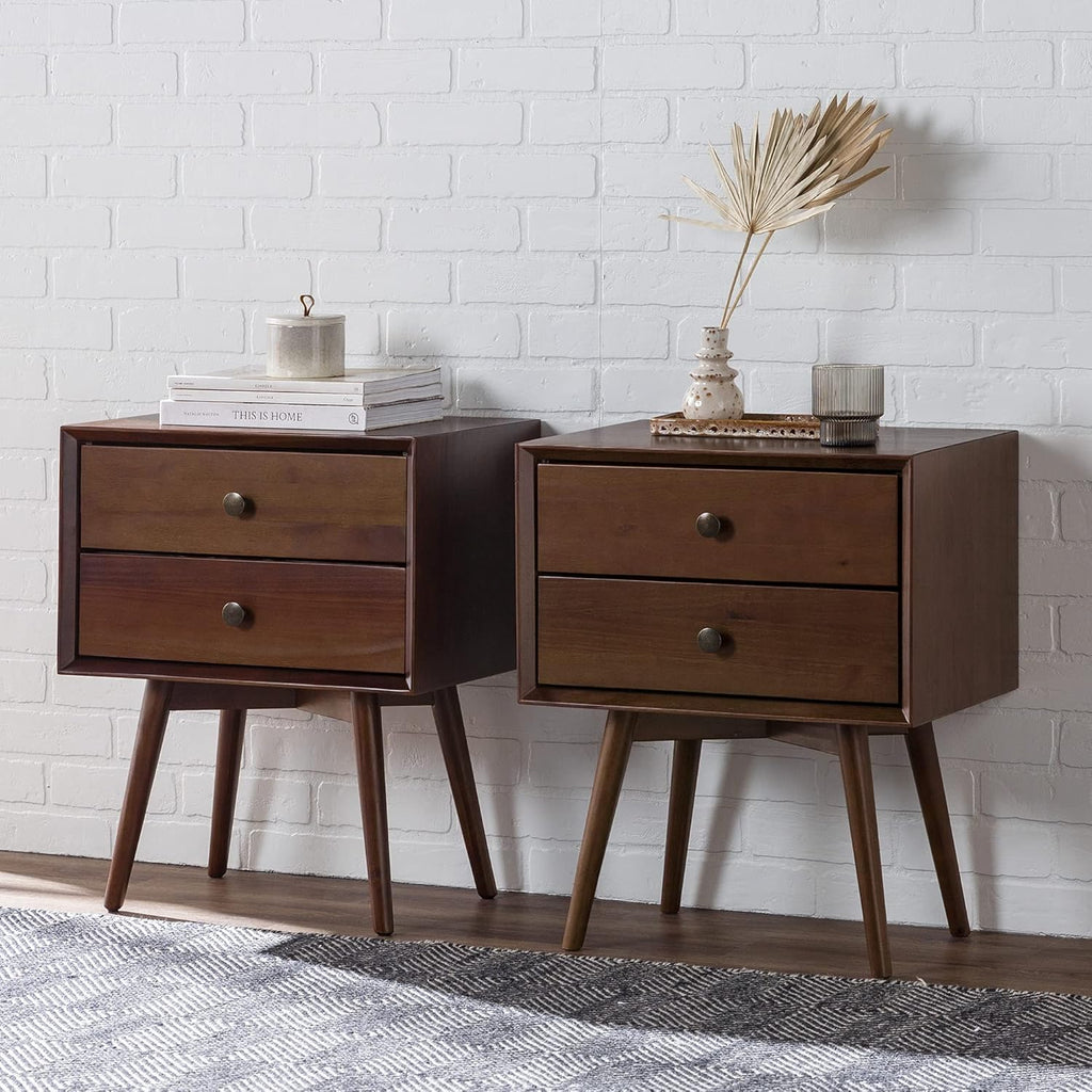 2 Piece 1 Drawer Solid Wood Nightstand Set P253