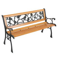 49" Hardwood Cast Iron Garden Bench A177