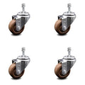 3 inch High Temp Glass Filled Nylon Swivel Caster Set B50438