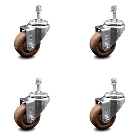 3 inch High Temp Glass Filled Nylon Swivel Caster Set B50438