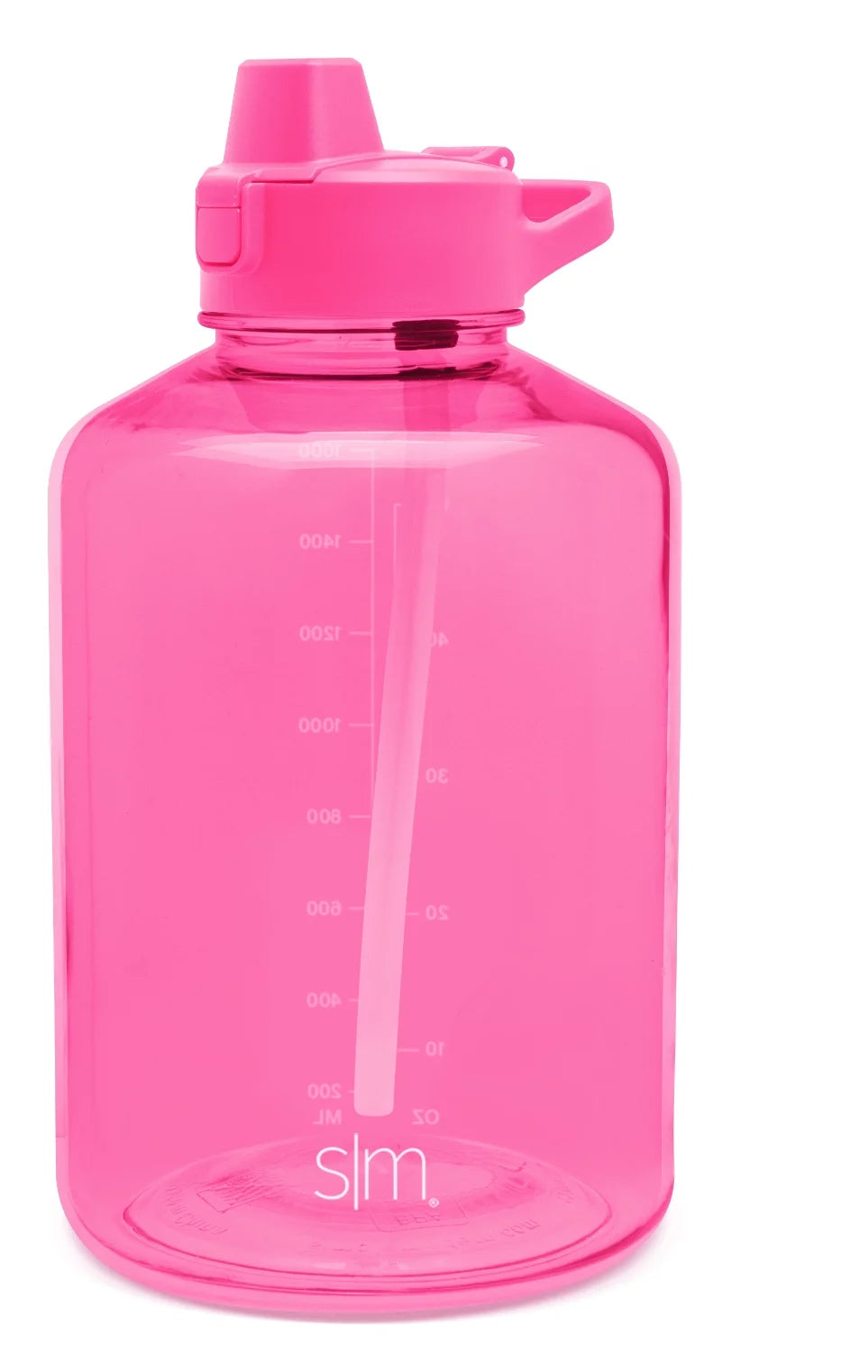 64 oz Plastic Water Bottle with Straw Lid D29118