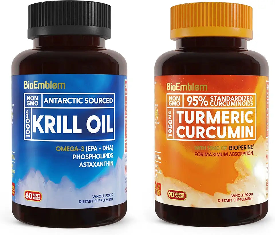 Krill Oil Turmeric Curcumin Supplement with BioPerine Q8684
