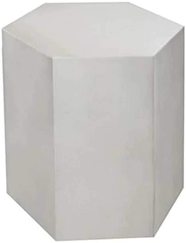Light Grey Hexagon Concrete Accent Table A32491