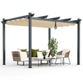 10x12ft Aluminum Retractable Pergola Canopy Shelter V628