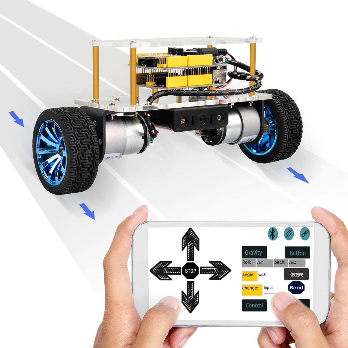 Self-Balancing Robot Car Kit with Bluetooth Control and DC Motors Q99597