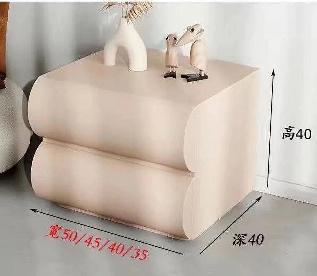 White Nightstand with Drawers X935925