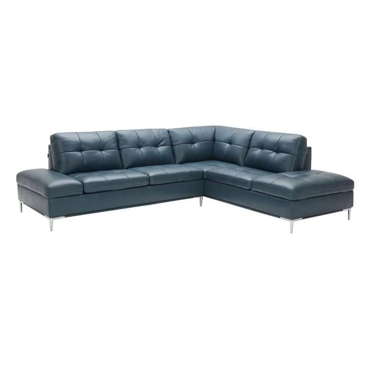 Blue Right Hand Facing Sectional Sofa with Storage Y64063