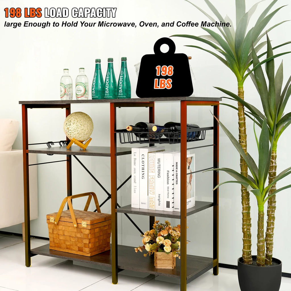 5-Tier Kitchen Bakers Rack with Cabinet S833942