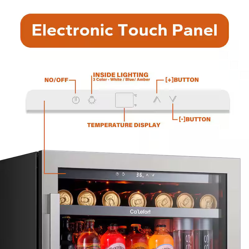 46-Wine Bottles and 220-Cans Beverage and Wine Cooler Side-by-Side Refrigerator in Black L21803