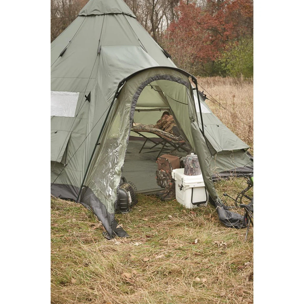 18' x 18' 8-Person Waterproof 4-Season Teepee Tent E821175
